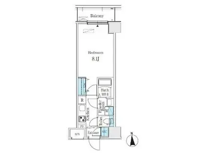 プレイズシード名駅北(1K/3階)の間取り写真