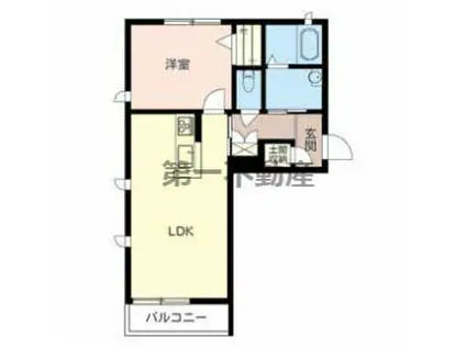 セレナヴィラ(1LDK/2階)の間取り写真