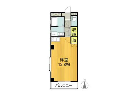 アネックスアサイ(1K/3階)の間取り写真