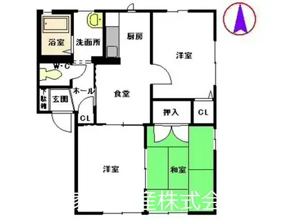 ディアスオーク(3K/1階)の間取り写真