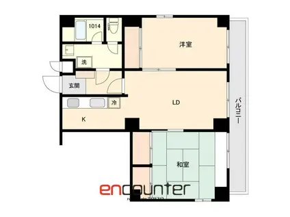 日神パレステージ東長崎(2LDK/4階)の間取り写真