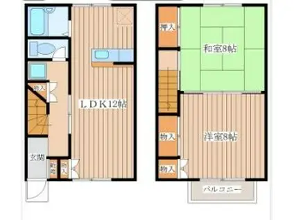 グランデュール(2LDK/1階)の間取り写真