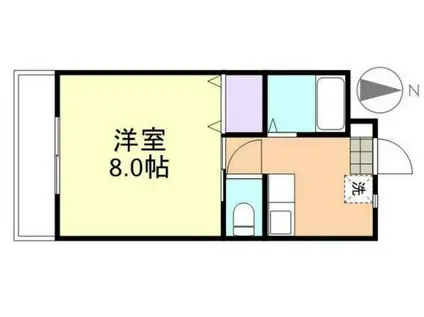 ライフリスタ阿賀崎 A(1K/2階)の間取り写真