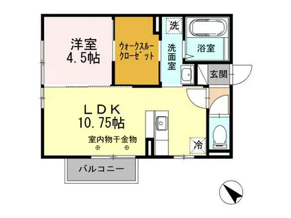 MA MAISON(1LDK/2階)の間取り写真
