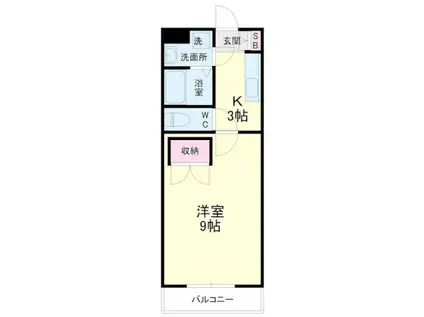 アイレット(1K/2階)の間取り写真