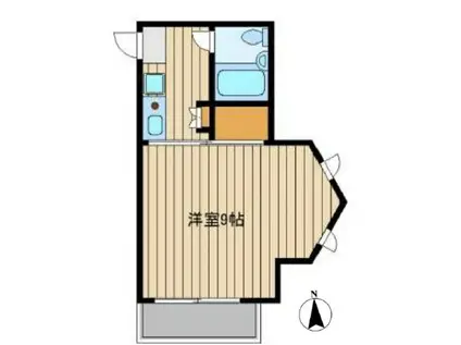 ドエル下落合(1K/2階)の間取り写真