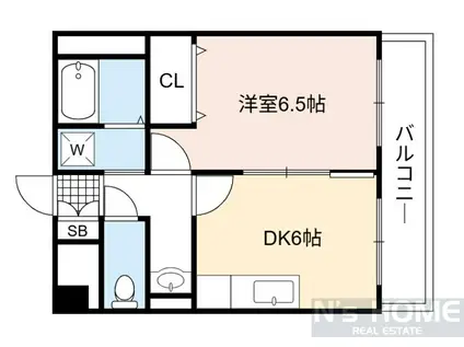 アンシャンテ(1DK/1階)の間取り写真