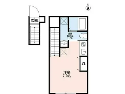 ヴィクトリアンコート中村橋(ワンルーム/2階)の間取り写真