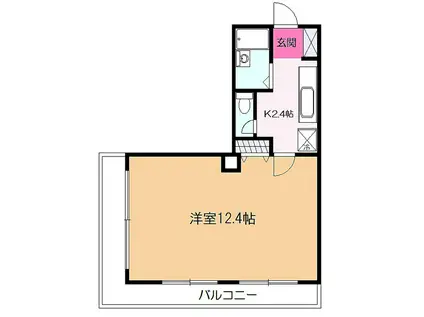 ピースフルプレイス(1K/3階)の間取り写真