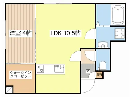 イオ・リアン坂本II(1LDK/1階)の間取り写真