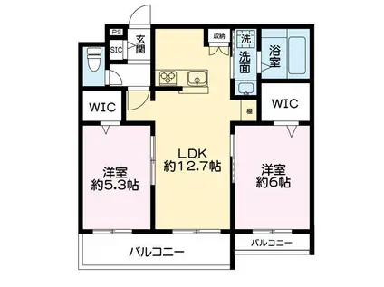 フジプラザ(2LDK/3階)の間取り写真