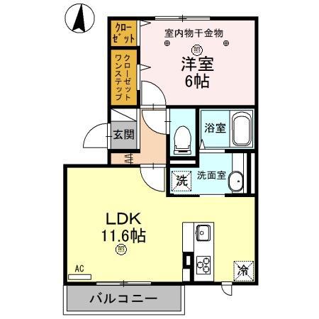 ロイジェントパークス レイクタウン III I(1LDK/2階)の間取り写真
