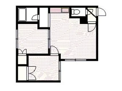 サンコート豊岡A・B(2DK/2階)の間取り写真