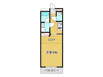 レアールガーデン(1K/1階)の間取り写真