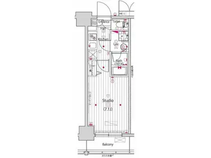 ガーラ横濱関内グランドステージ(1K/9階)の間取り写真