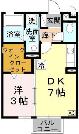 アーバンシヅキ(1DK/2階)の間取り写真