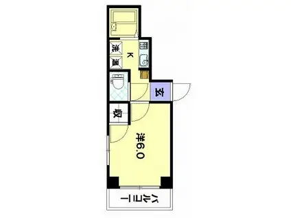 アディール・カネガエ(1K/9階)の間取り写真