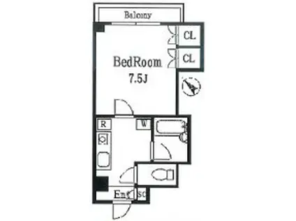 ロイヤルツセノ豊玉マンションI(1K/5階)の間取り写真