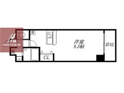 AMALFI森ノ宮(ワンルーム/4階)の間取り写真