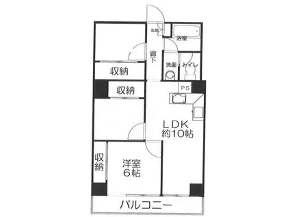 新池田山マンション(3LDK/8階)の間取り写真