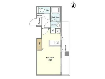 LOCS DAITABASHI 4F(ワンルーム/4階)の間取り写真