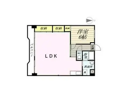 ハイタウンみずほIII(1LDK/6階)の間取り写真