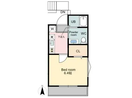 GH富岡アパートメント(1K/2階)の間取り写真