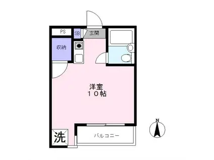 プラシス大岡山(ワンルーム/3階)の間取り写真