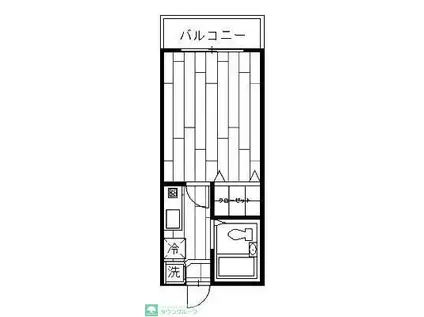 BCASA深谷IVRE-BORN(1K/1階)の間取り写真