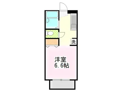 モンシャトーフジ(1K/2階)の間取り写真