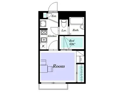 グランシャリオB(1K/2階)の間取り写真