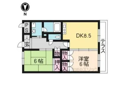 ファミールT.C ACT2(2LDK/2階)の間取り写真