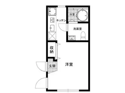 ガーデン南馬込(ワンルーム/1階)の間取り写真