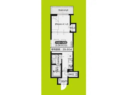 F ASECIA ATTIVOVI(1LDK/2階)の間取り写真