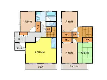 ハイグレードタウンハウスⅡ(4LDK/1階)の間取り写真
