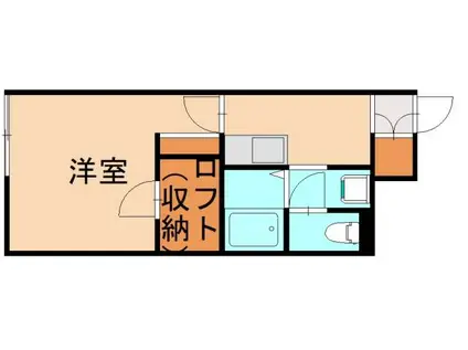 レオネクストボンヌール(1K/2階)の間取り写真