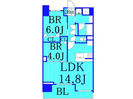 グランファーロ元住吉(2LDK/11階)の間取り写真