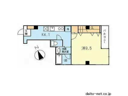 サクシード虎ノ門(1K/7階)の間取り写真