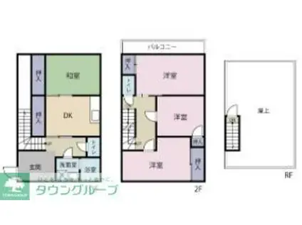 クロノス上祖師谷(4DK/1階)の間取り写真