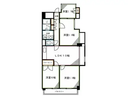 アトリウムまるや(4LDK/3階)の間取り写真