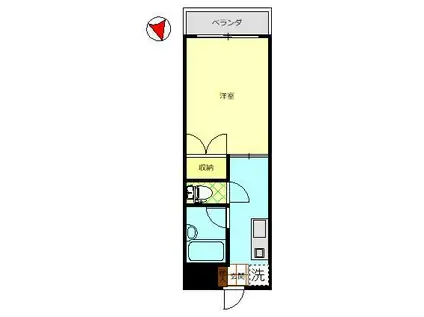 ファミールN(1K/1階)の間取り写真