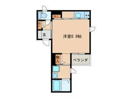 優・プレイスII(ワンルーム/2階)の間取り写真