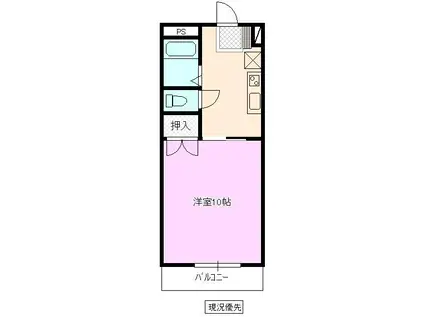 スリーパーシモンズパレス(1K/2階)の間取り写真