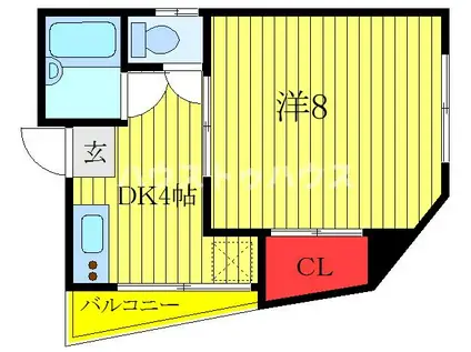 コーポ岡田(1K/2階)の間取り写真