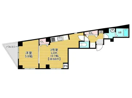 THE HOUSE MINOWA(1LDK/3階)の間取り写真