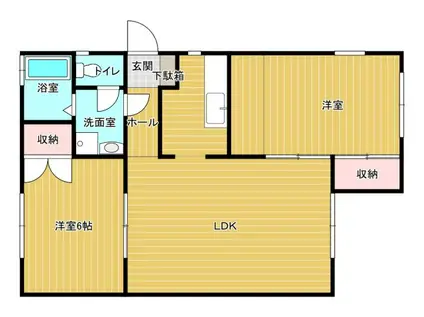 合川ビレッジ(2LDK/1階)の間取り写真
