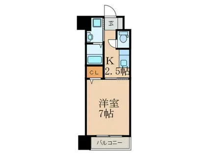 アルゴヴィラージュ浅生II(1K/9階)の間取り写真