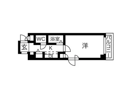 シードハイツ(1K/2階)の間取り写真