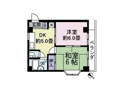 モトヤシキ(2DK/3階)の間取り写真