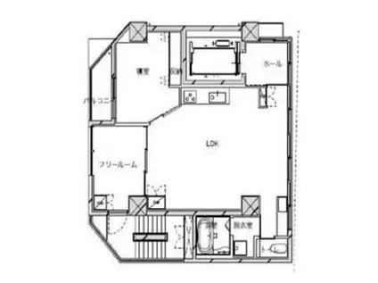 雷門RIVERTERRACE(2LDK/6階)の間取り写真